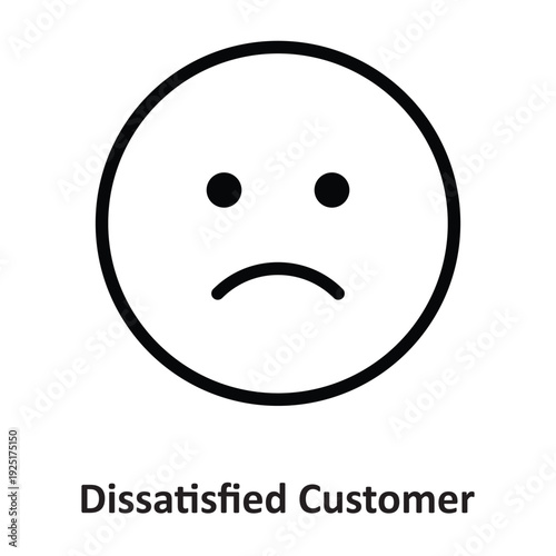 Dissatisfied Customer Vector icon which can easily modify or edit