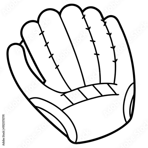“Realistic Baseball Glove AI Graphic Design File for Microstock”