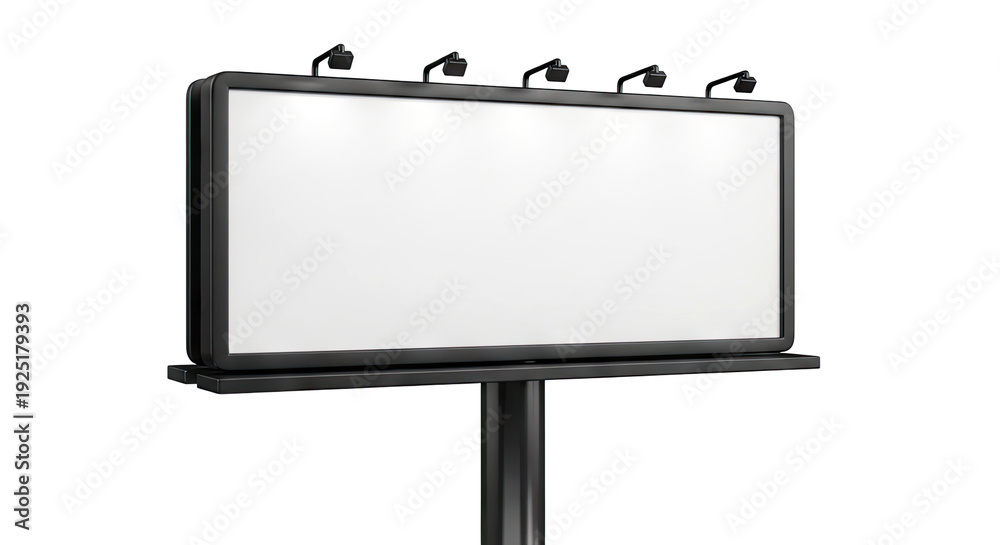 Fototapeta premium Blank Outdoor Billboard with Integrated Lights