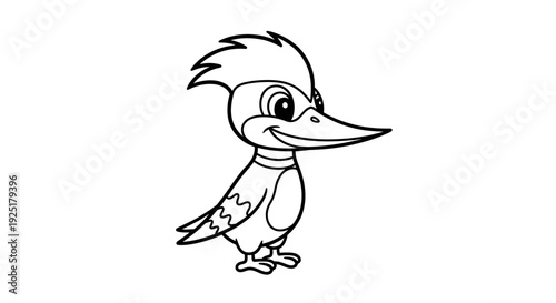 Woodpecker Line Art