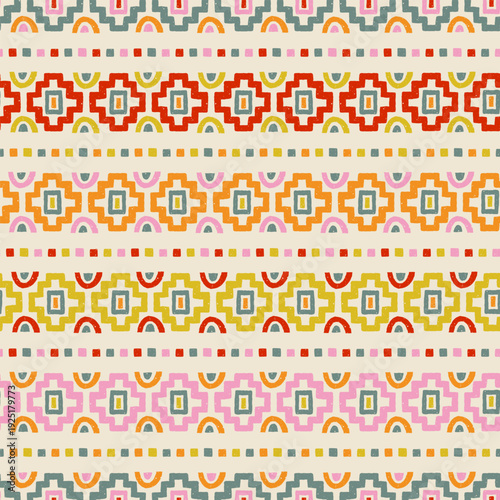 Hand drawn  abstract seamless pattern, ethnic background, aztec style - great for textiles, banners, wallpapers, wrapping - vector design