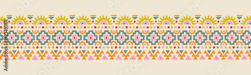Hand drawn  abstract seamless pattern, ethnic background, aztec style - great for textiles, banners, wallpapers, wrapping - vector design