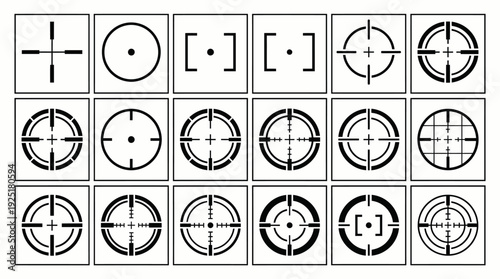 20 Unique Reticle Icon Designs for Targeting and Gaming UI