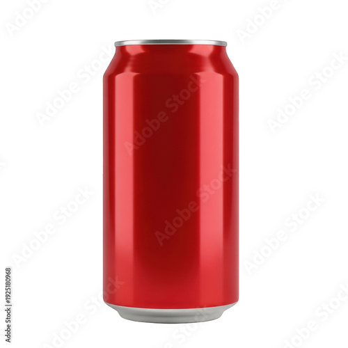 Red soda can illustration isolated on transparent background