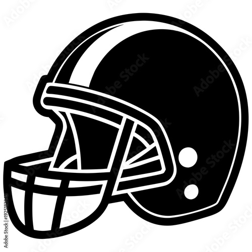 Football Helmet AI Graphic Design | Digital Vector for Microstock