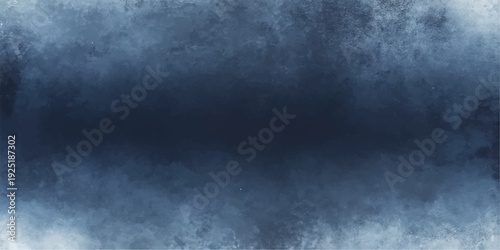 A dark blue grunge background captures a stormy sky filled with misty clouds and smoke-like textures to create a moody nature backdrop of rain and deep space