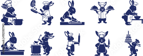 Silhouette of person kneeling, praying or working with hands down, minimalist flat design vector illustration