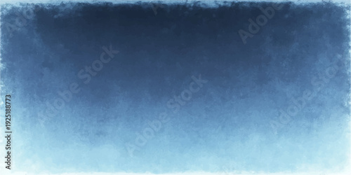 An abstract blue grunge background features a dark vintage texture with rough paint patterns on an old paper material for a blank artistic backdrop