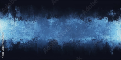 Abstract grunge background featuring dark storm clouds and a smoky texture with moonlit space for text against a deep blue sky backdrop
