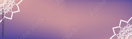 Round mandala on dreamy peach fuzz gradient background. Translucent mesh pattern in the form of a mandala. Mandala with floral patterns. Gradient background with round mandala, New Pattern gradient. M