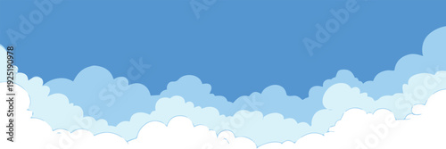 clouds blue sky cloudscape vector background for banner and ui