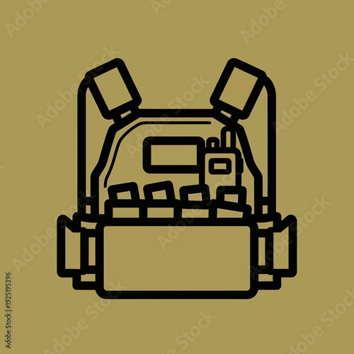 Tactical Vest Icon Outline