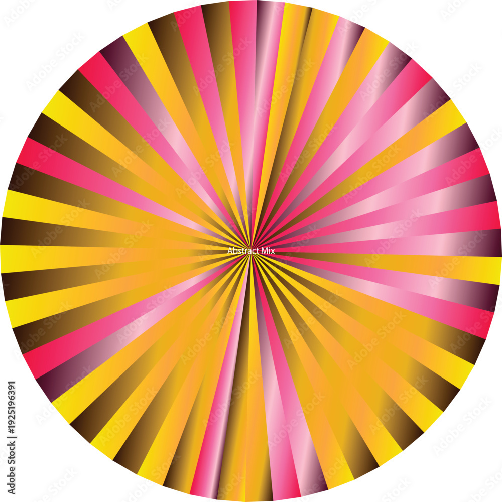 Fototapeta premium Colorful sunburst pattern