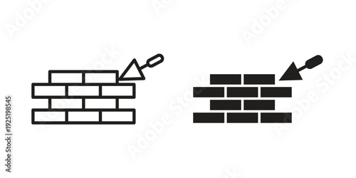 Brickwork icon in a simple, black and white style.