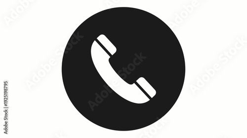 Telephone Handset Icon – Communication & Call Symbol