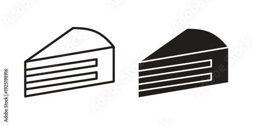 Cake icon in a simple, black and white style.