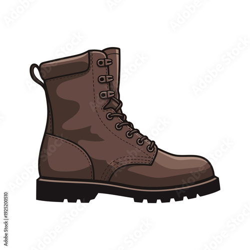 Brown Leather Work Boot