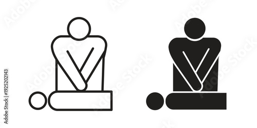 CPR icon in a simple, black and white style.