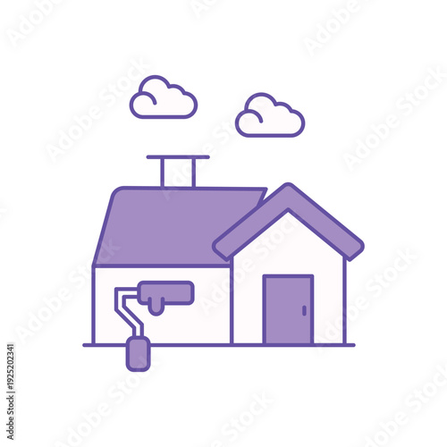 Paint Roller icon clean and modern vector illustration