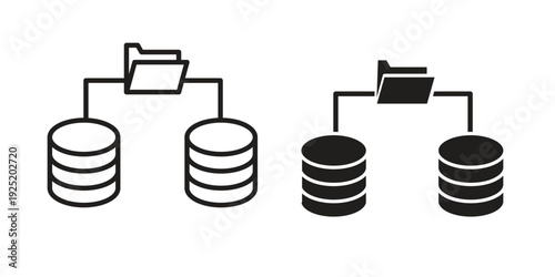 Data Migration icon in a simple, black and white style.