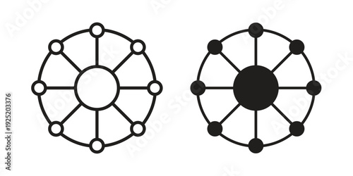 Dependency icon in a simple, black and white style.
