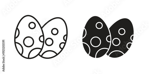 Dinosaur egg icon in a simple, black and white style.