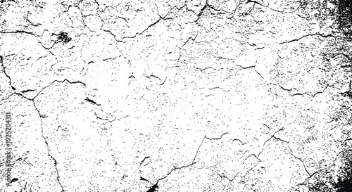 Black and white grunge texture background with heavy grain and scratches for design projects. Vector, illustration