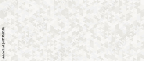 Abstract white color background. Light gray triangle texture. Cloud dancer modern seamless pattern. Triangular backdrop. Vector illustration 2026 business print.