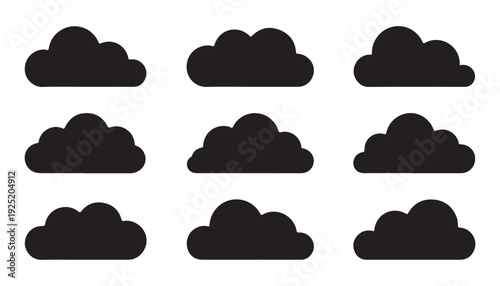 Diverse cloud formation shapes for atmospheric weather design and natural outdoor scenery background