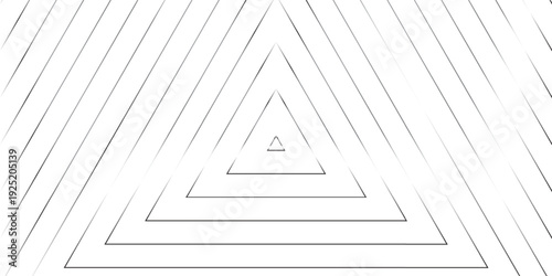 Minimalist abstract background featuring concentric triangular outlines forming a geometric tunnel perspective on a clean white backdrop.