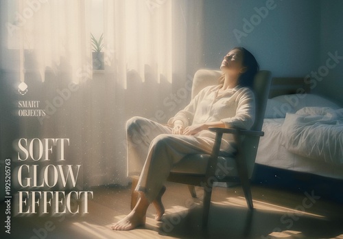 Soft Glow Photo Effect Mockup