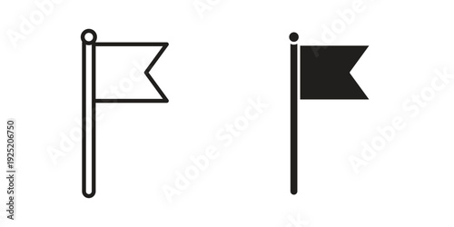 Flag icon in a simple, black and white style.