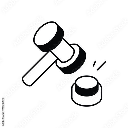 Auction icon clean and modern vector illustration