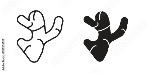 Ginger icon in a simple, black and white style.