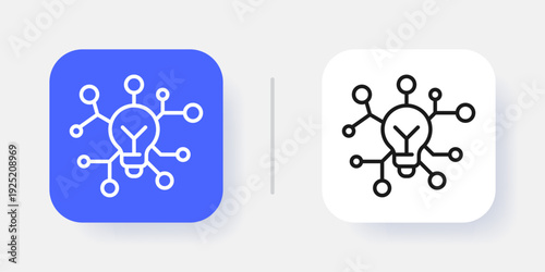 Artificial Intelligence UI Button Icon with Active and Inactive States – Modern SaaS Dashboard Interface Element