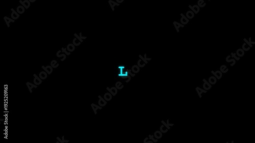 Glitch Loading Text Animation with Character Reveal on Transparent Background | Motion Graphics UI Element