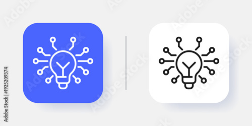 Artificial Intelligence UI Button Icon with Active and Inactive States – Modern SaaS Dashboard Interface Element