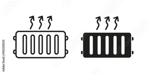 Heat icon in a simple, black and white style.