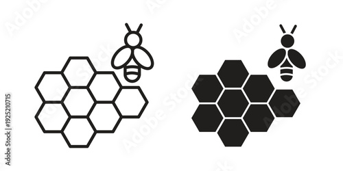 Honeycomb icon in a simple, black and white style.