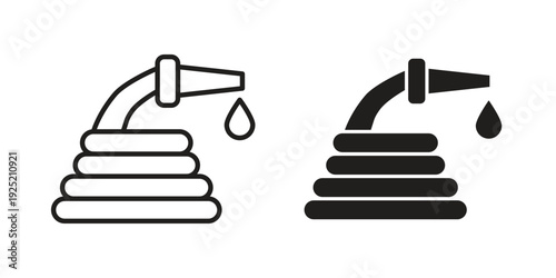 Hose icon in a simple, black and white style.