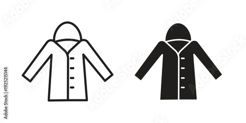 Nylon jacket icon in a simple, black and white style.