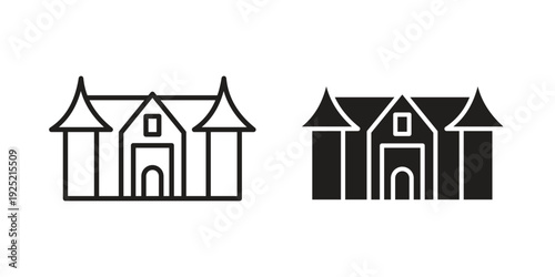 Palace icon in a simple, black and white style.