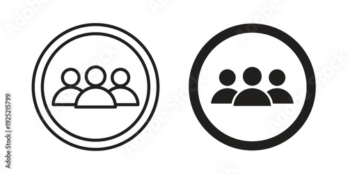 people icon in a simple, black and white style.