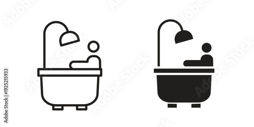 Person Bathing icon in a simple, black and white style.