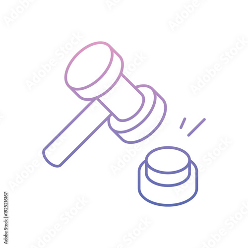 Auction icon clean and modern vector illustration