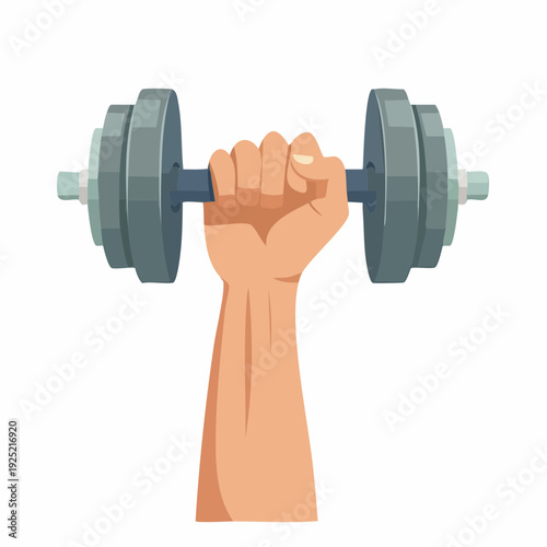 Main levant un haltère – illustration fitness et musculation