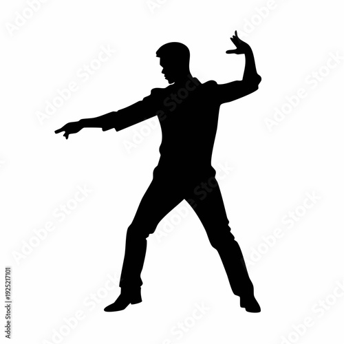 Silhouette danseur – Pose dynamique style spectacle