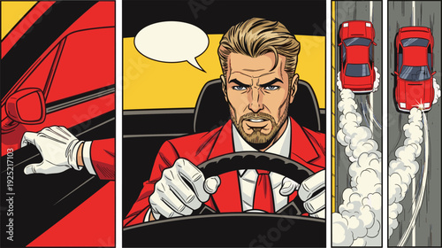 Vintage pop art vector of two elegant women talking on a sofa, fashion illustration