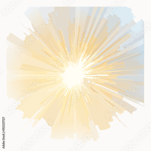 Explosion lumineuse abstraite – Rayonnement jaune orange