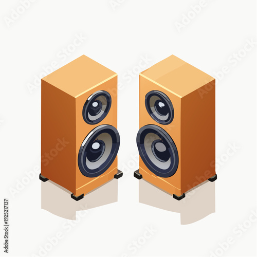 Enceintes Hi‑Fi en bois avec haut‑parleurs multiples